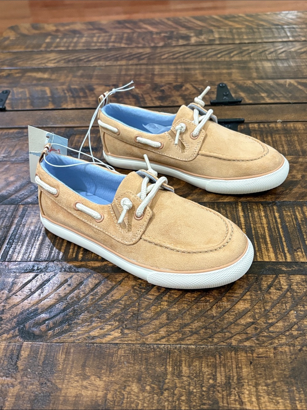 Cat & Jack Kids Suede Boat Shoes in Tan
